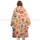 Personalized Funny Fast Food Superhero Snug Oversized Wearable Hoodie Blanket