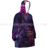 Personalized Gengar Halloween Snug Oversized Wearable Hoodie Blanket