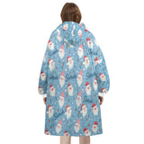 Personalized Gnomes Christmas Snug Oversized Wearable Hoodie Blanket