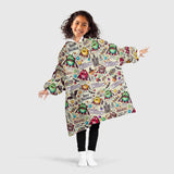 Personalized Halloween Candy Snug Oversized Wearable Hoodie Blanket