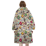 Personalized Halloween Candy Snug Oversized Wearable Hoodie Blanket