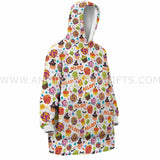 Personalized Halloween Spooky Cupcake Snug Oversized Wearable Hoodie Blanket