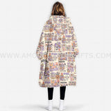 Personalized Halloween Teacher Snug Oversized Wearable Hoodie Blanket