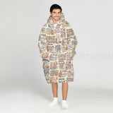 Personalized Halloween Teacher Snug Oversized Wearable Hoodie Blanket