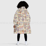 Personalized Halloween Teacher Snug Oversized Wearable Hoodie Blanket