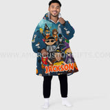 Personalized Halloween Wearable Hoodie Blanket Superheroes Halloween Snug Oversized Wearable Hoodie Blanket