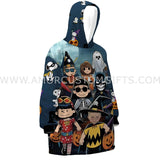 Personalized Halloween Wearable Hoodie Blanket Superheroes Halloween Snug Oversized Wearable Hoodie Blanket