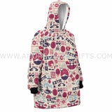 Personalized Japanese Culture Snug Oversized Wearable Hoodie Blanket