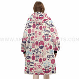 Personalized Japanese Culture Snug Oversized Wearable Hoodie Blanket