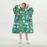 Personalized Japanese Food Sushi Snug Oversized Wearable Hoodie Blanket