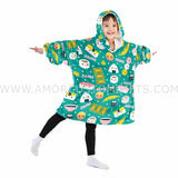 Personalized Japanese Food Sushi Snug Oversized Wearable Hoodie Blanket