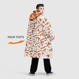 Personalized Kawaii Halloween Ghost Snug Oversized Wearable Hoodie Blanket