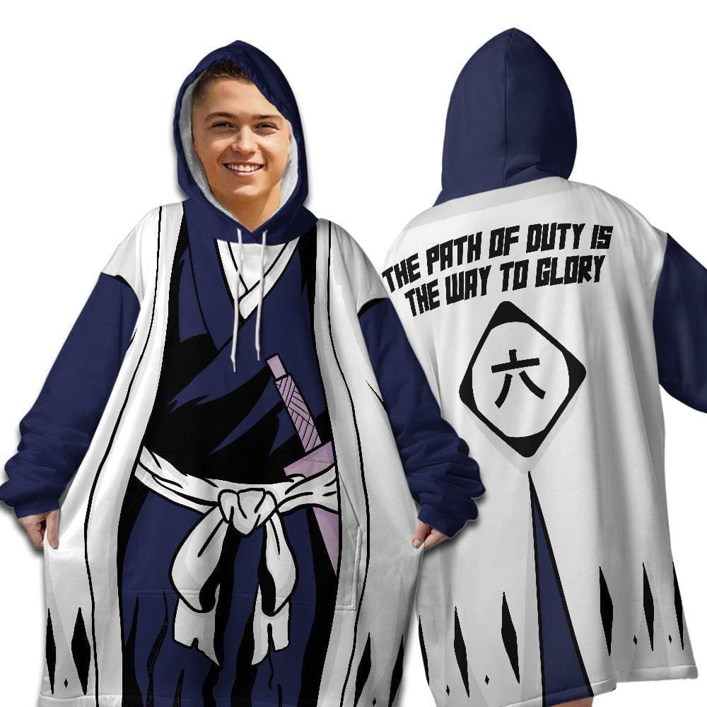 Personalized Kuchiki Byakuya - Bleach Snug Oversized Wearable Hoodie Blanket