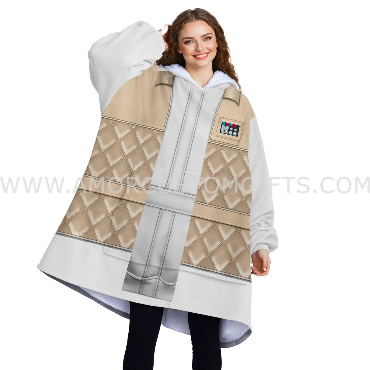 Personalized Leia Organa Space Wars Snug Oversized Wearable Hoodie Blanket