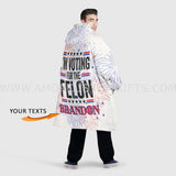 Personalized Maga 2024 Not Today You Can't Kill Freedom Snug Oversized Wearable Hoodie Blanket