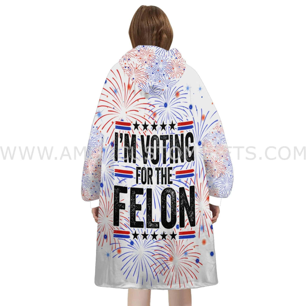 Personalized Maga 2024 Not Today You Can't Kill Freedom Snug Oversized Wearable Hoodie Blanket