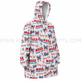 Personalized Maga Girl Oversized Wearable Hoodie Blanket