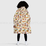 Personalized Magic Mouse Halloween Snug Oversized Wearable Hoodie Blanket