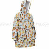 Personalized Magic World Fall Halloween Cupcake Snug Oversized Wearable Hoodie Blanket