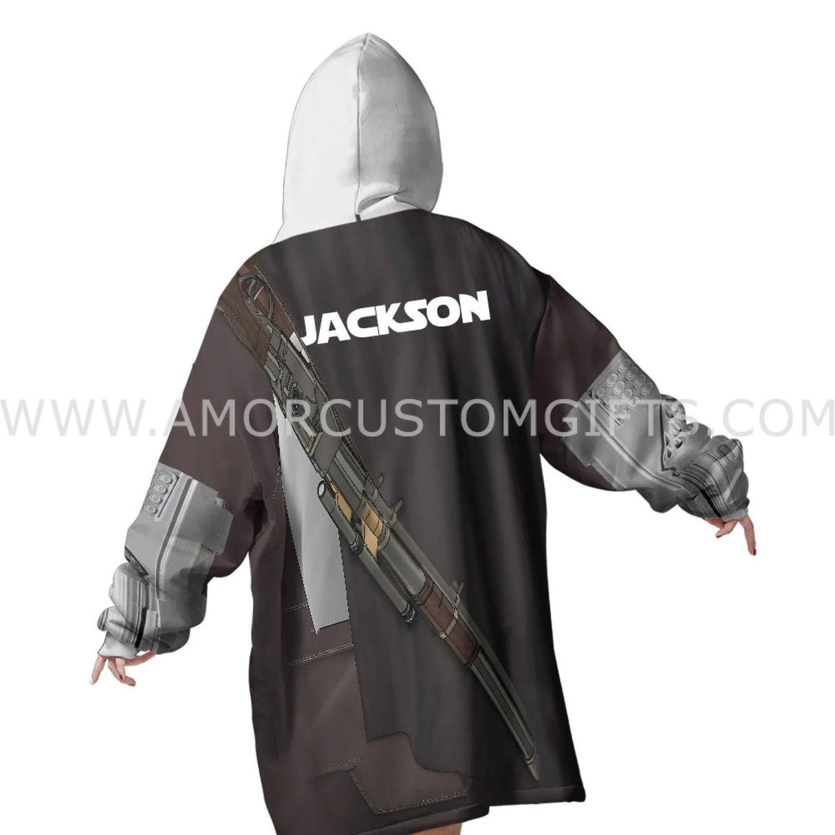 Personalized Mandalorian Space Wars Snug Oversized Wearable Hoodie Blanket