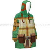 Personalized Michelangelo TMNT Mike Mikey Ninja Turtle Snug Oversized Wearable Hoodie Blanket