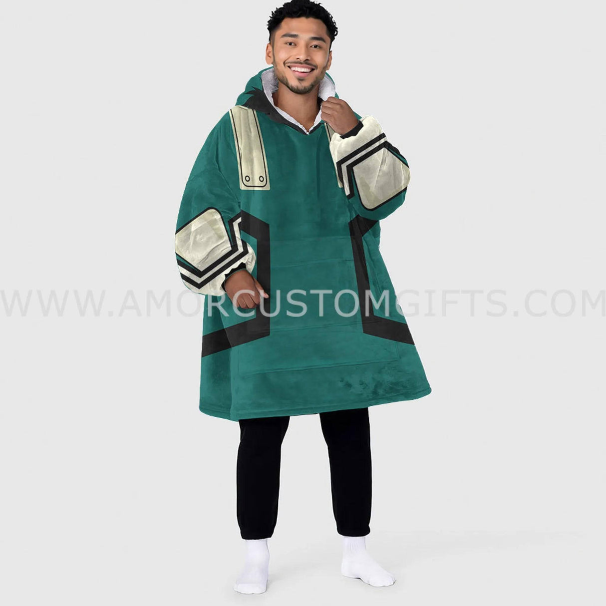 Personalized Midoriya Izuku - MHA Snug Oversized Wearable Hoodie Blanket