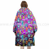 Personalized Monster Inc Pattern Halloween Items Snug Oversized Wearable Hoodie Blanket