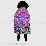 Personalized Monster Inc Pattern Halloween Items Snug Oversized Wearable Hoodie Blanket