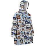 Personalized Nativity Christmas Snug Oversized Wearable Hoodie Blanket