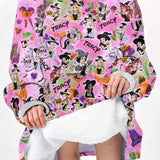 Personalized Princess Halloween Snug Oversized Wearable Hoodie Blanket