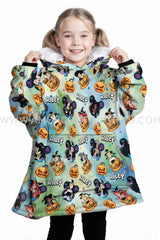 Personalized Princess Magic World Halloween Snug Oversized Wearable Hoodie Blanket