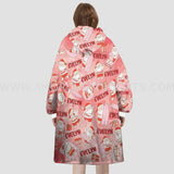 Personalized Retro Santa Claus Snug Oversized Wearable Hoodie Blanket