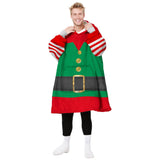 Personalized Santa's Elf Xmas Snug Oversized Wearable Hoodie Blanket