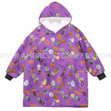 Personalized Snoopy Spooky Vibes Halloween Snug Oversized Wearable Hoodie Blanket