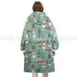 Personalized Snowman Snug Oversized Wearable Hoodie Blanket