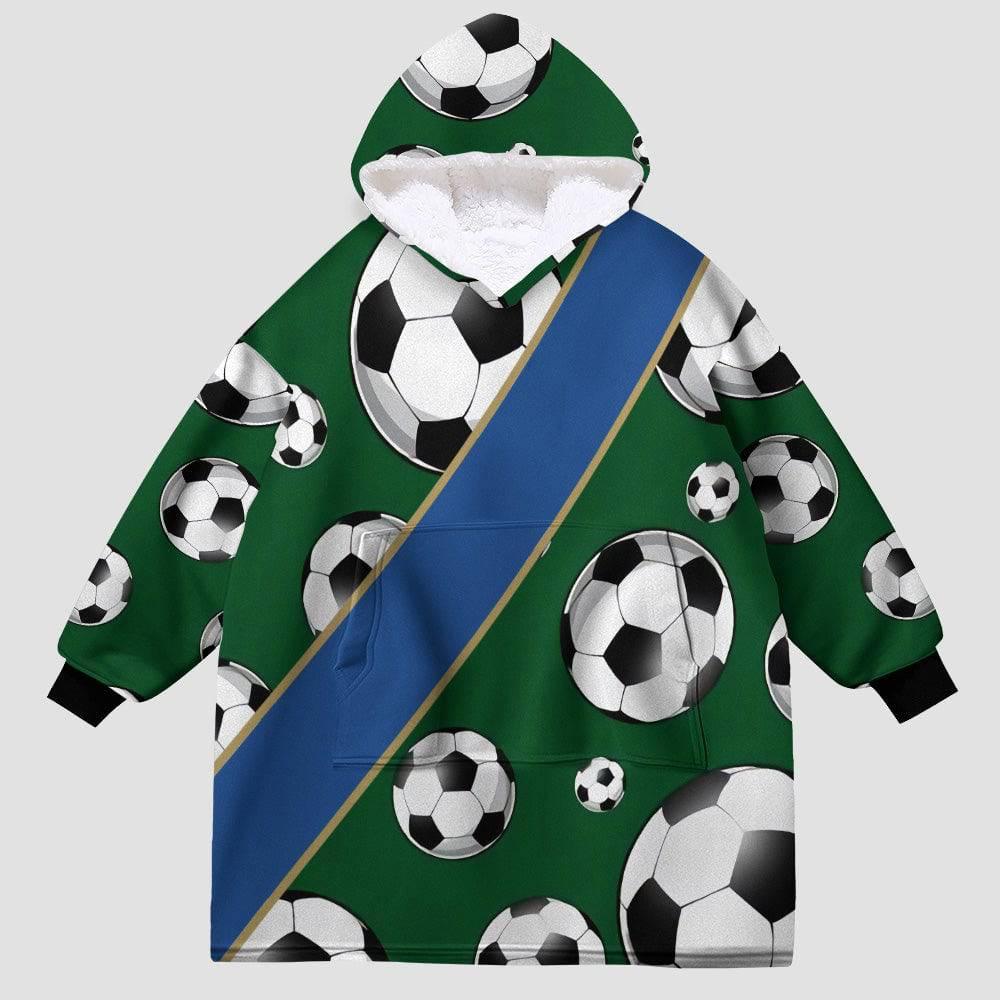 Personalized Soccer Lover Snug Oversized Wearable Hoodie Blanket