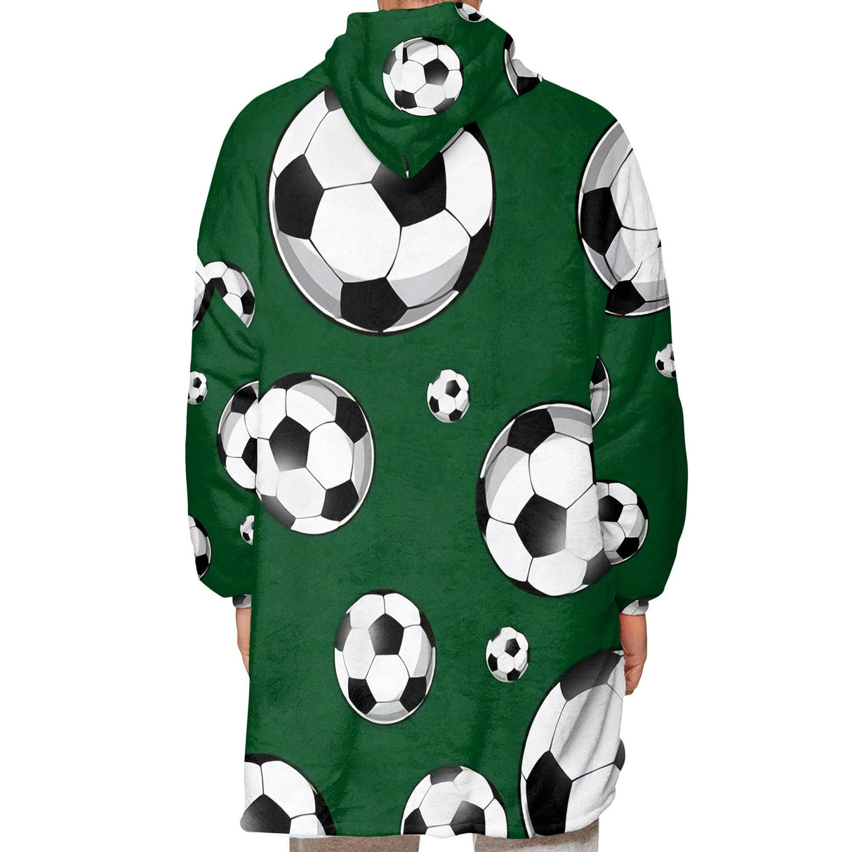 Personalized Soccer Lover Snug Oversized Wearable Hoodie Blanket