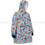 Personalized Spooky Clownfis Halloween Snug Oversized Wearable Hoodie Blanket