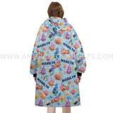 Personalized Spooky Clownfis Halloween Snug Oversized Wearable Hoodie Blanket