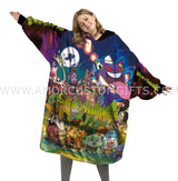 Personalized Spooky Halloween Snug Oversized Wearable Hoodie Blanket