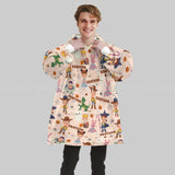 Personalized Spooky Toyland Adventure Halloween Snug Oversized Wearable Hoodie Blanket