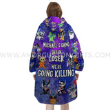 Personalized Stitch Get in Loser Halloween Snug Oversized Wearable Hoodie Blanket