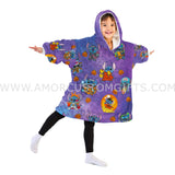 Personalized Stitchy Anime Characters Halloween Snug Oversized Wearable Hoodie Blanket