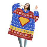 Personalized Super Heroes Snug Oversized Wearable Hoodie Blanket