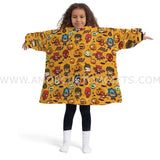 Personalized Superheroes Halloween Orange Snug Oversized Wearable Hoodie Blanket