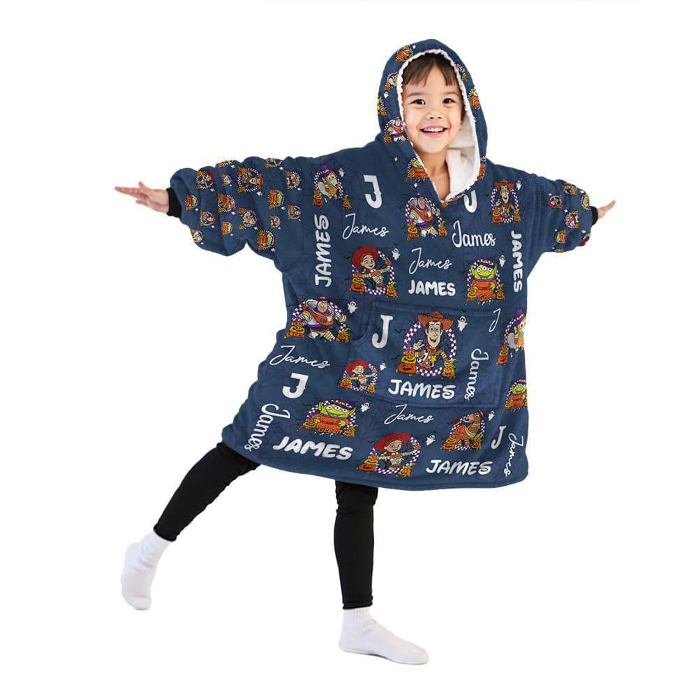 Personalized Toy Adventure Story Halloween Snug Oversized Wearable Hoodie Blanket