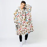 Personalized Woodland Christmas Winter Animals Snug Oversized Wearable Hoodie Blanket