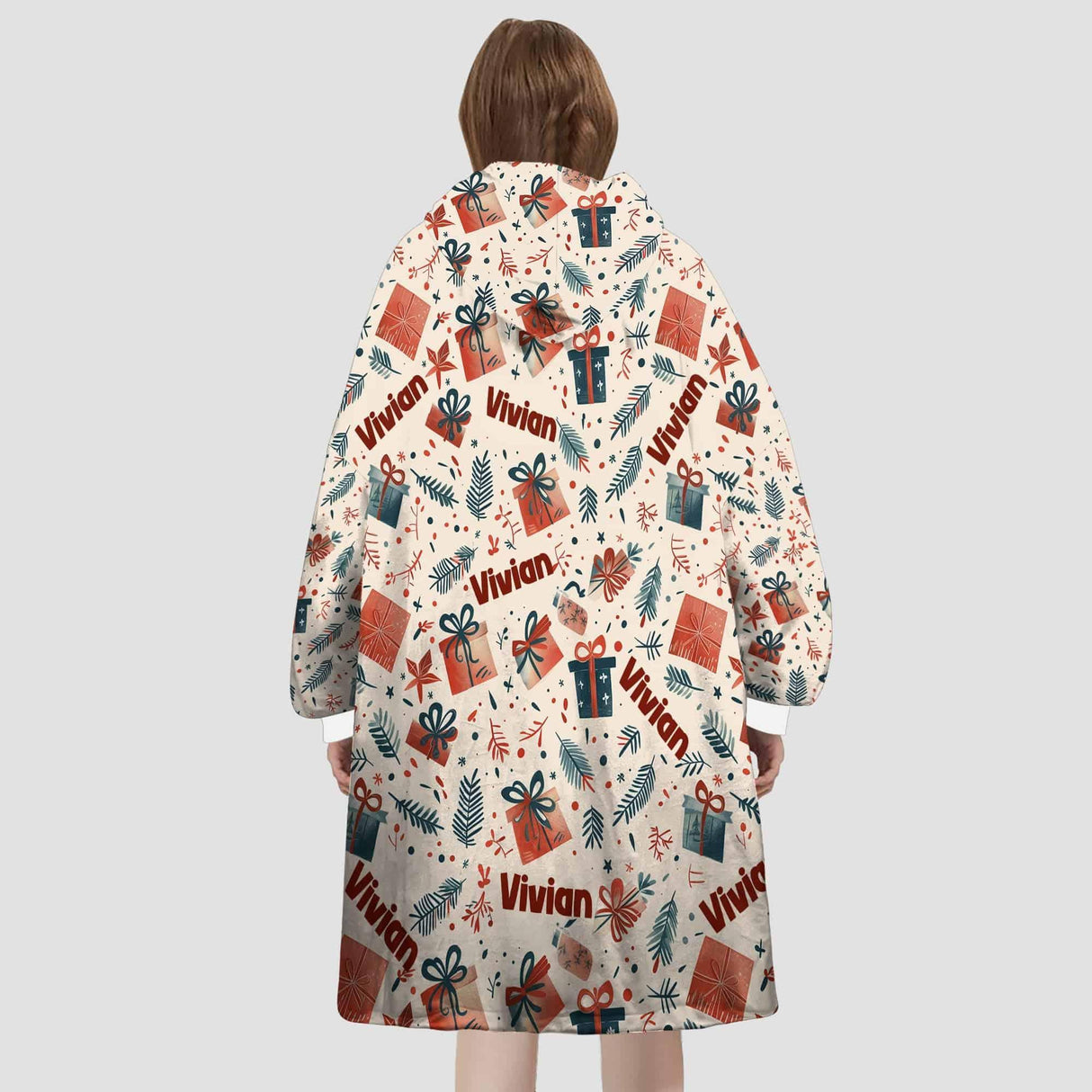 Personalized Xmas Gifts Snug Oversized Wearable Hoodie Blanket