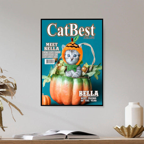 Cat Lovers - Cat Thanksging Cat Best Magazine 1 - Personalized Pet Poster Canvas Print