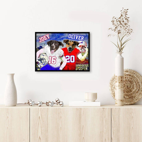 Rescue Dogs Hero Squad Lovers - Buffalo Football Team - Personalized Pet Poster Canvas Print